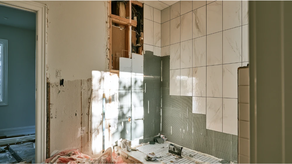 Comparison of cement board and tile backer board beneath bathroom tile