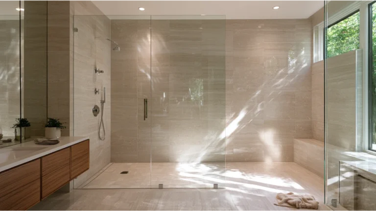 Clean bright tile grout after deep cleaning with fresh, well-maintained grout lines